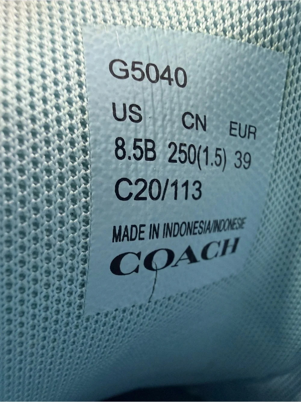 Coach White Sneakers with Light Blue Accents